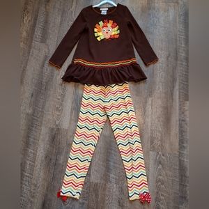 Sparkle in pink girls thanksgiving outfit